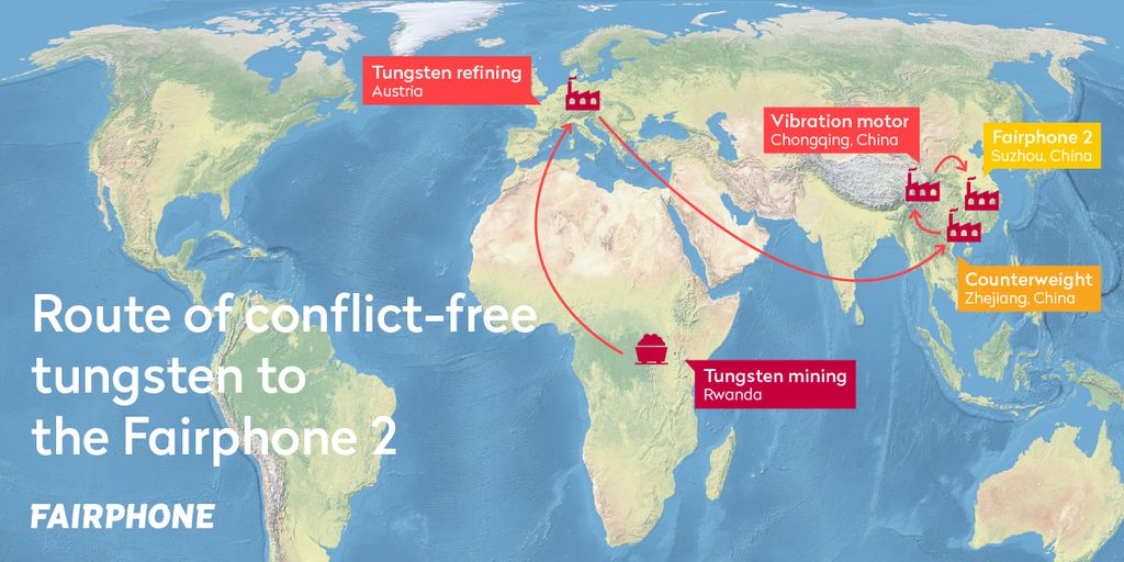 recyclebare Fairphone 5 hat nur 14 Materialien aus fairer Produktion. Creative Common User License. 