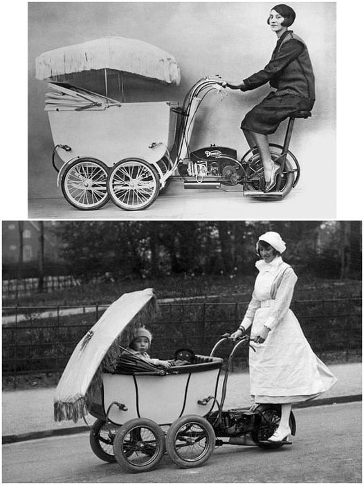 Gute Ideen vor 100 Jahren: Motorisierter Kinderwagen von 1923